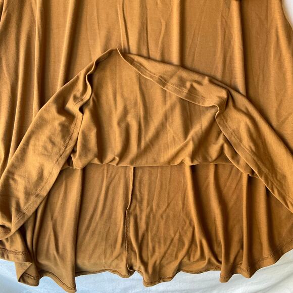 Zenana Premium Women Dress size M Relaxed Fit 3/4 Sleeve Stretchy Crew Neck Tan - Picture 7 of 10
